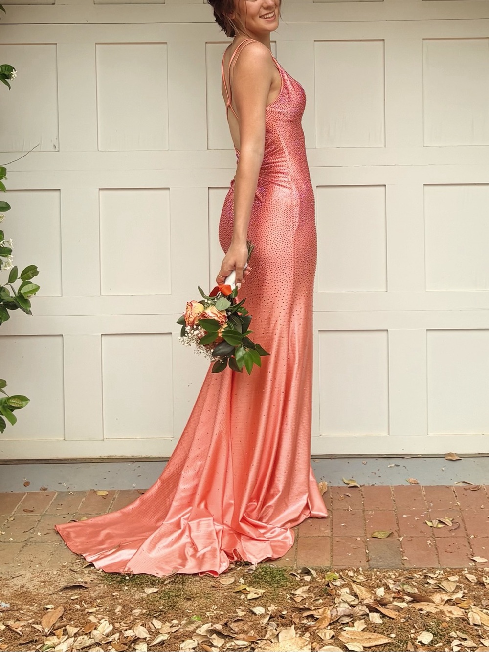 Jovani Coral Ombre Prom Dress